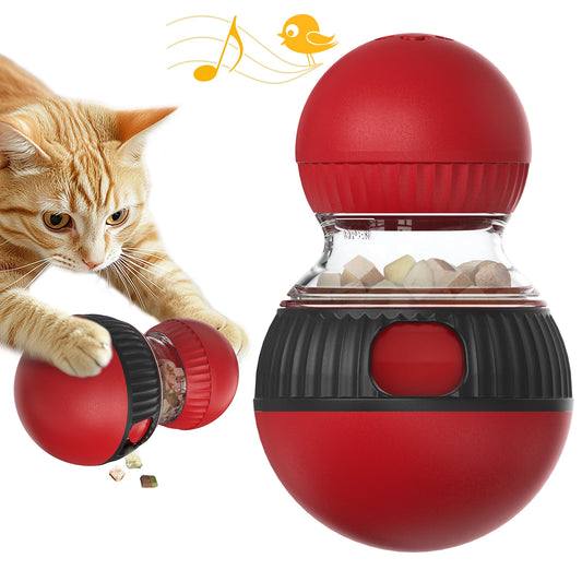 Pelota Dispensadora de Premios con Sonido para Gatos — Anti-Aburrimiento