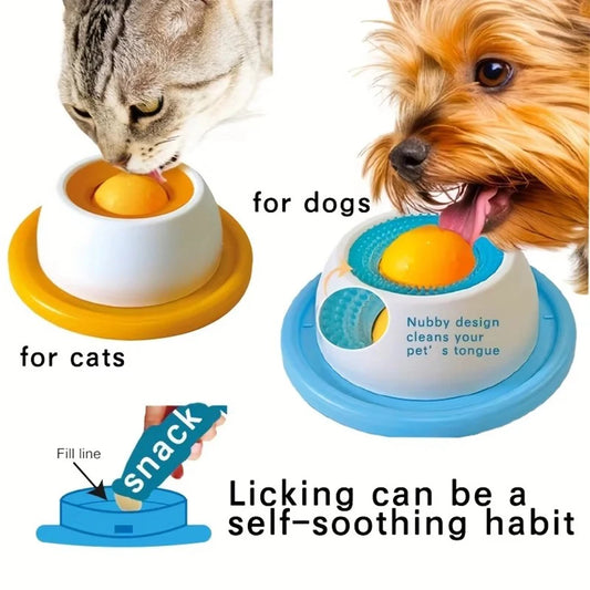 Juguete Lameador Interactivo para Perros y Gatos — Dispensador de Premios