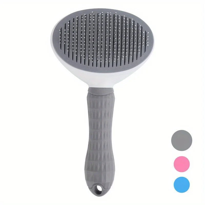 Cepillo Deslanador Autolimpiante para Perros y Gatos — Botón Eyector