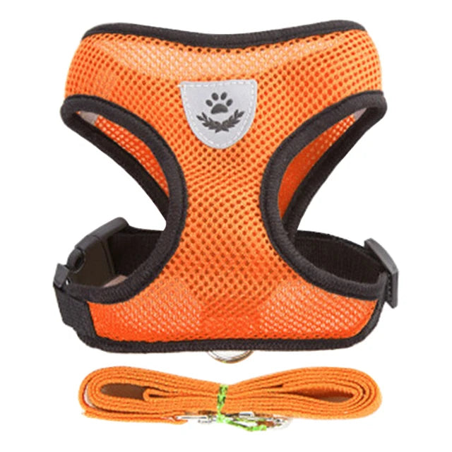 Arnés Transpirable con Correa para Perros y Gatos — 8 Colores