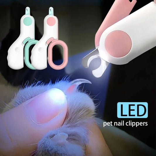 Cortauñas con Luz LED para Perros y Gatos — Corte Seguro y Preciso