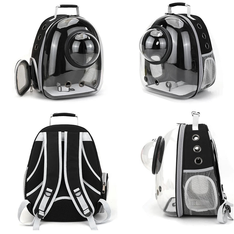 Mochila Transportín con Ventana Panorámica para Gatos — hasta 6 kg