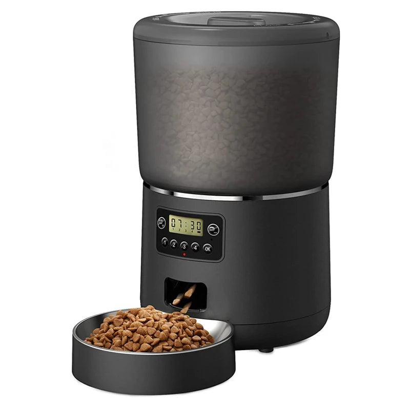 Comedero Automático Programable 4L con Pantalla LCD — Perros y Gatos
